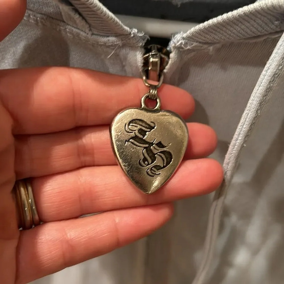 Twisted Heart woman's light blue hooded with a jeweled emblem on the back - Picture 4 of 16